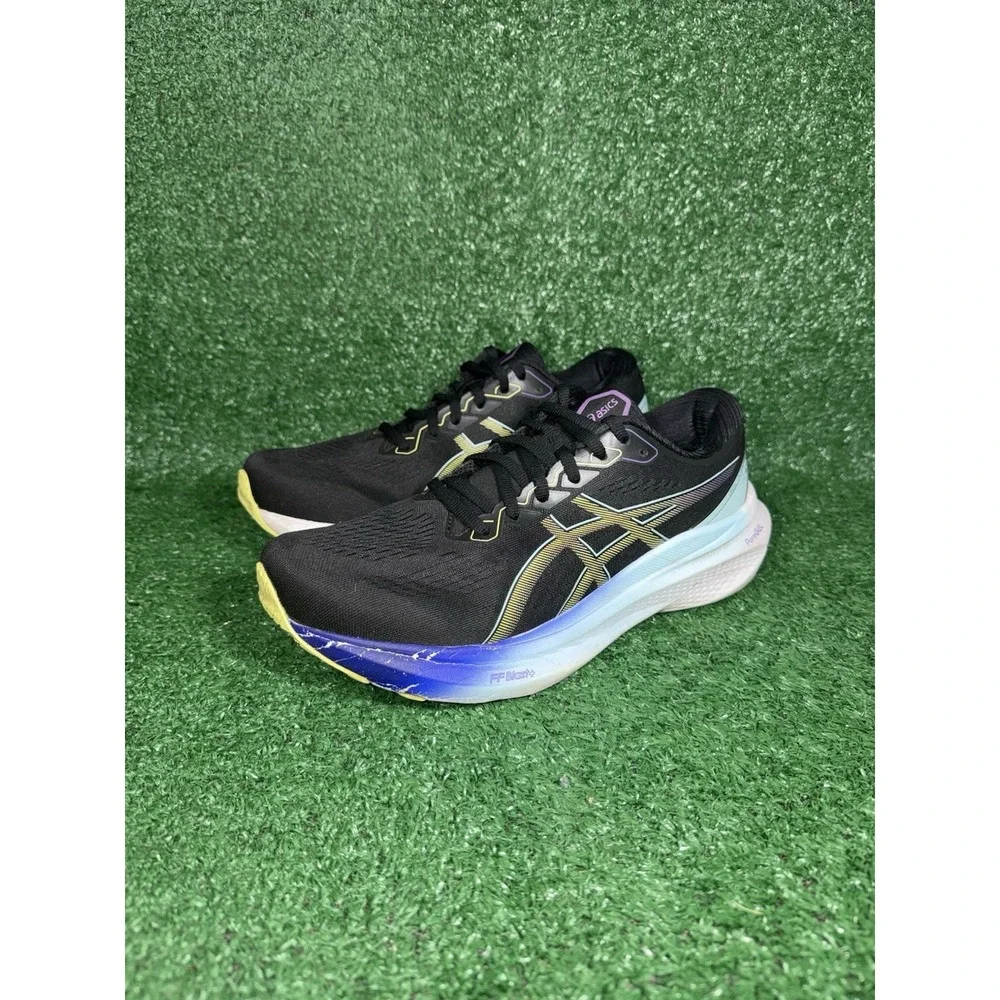 ASICS Gel-Kayano 30 Women Size 10 Black Blue Running Shoes Gym Sneakers 1012B357